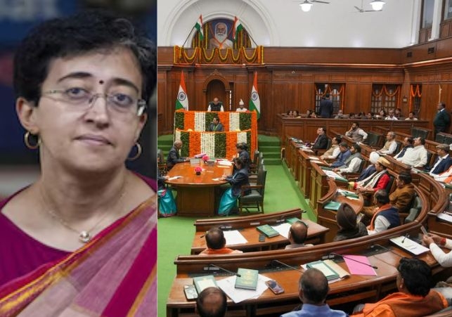 Atishi with 11 MPs suspended
