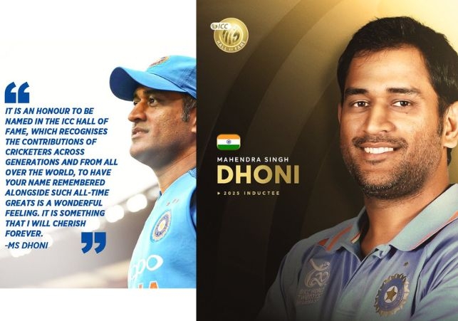 MS Dhoni named in ICC Hall of fame